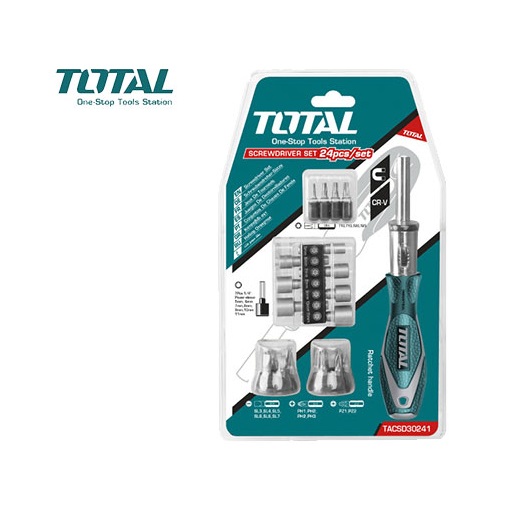 Bộ vít 24 chi tiết Total TACSD30246