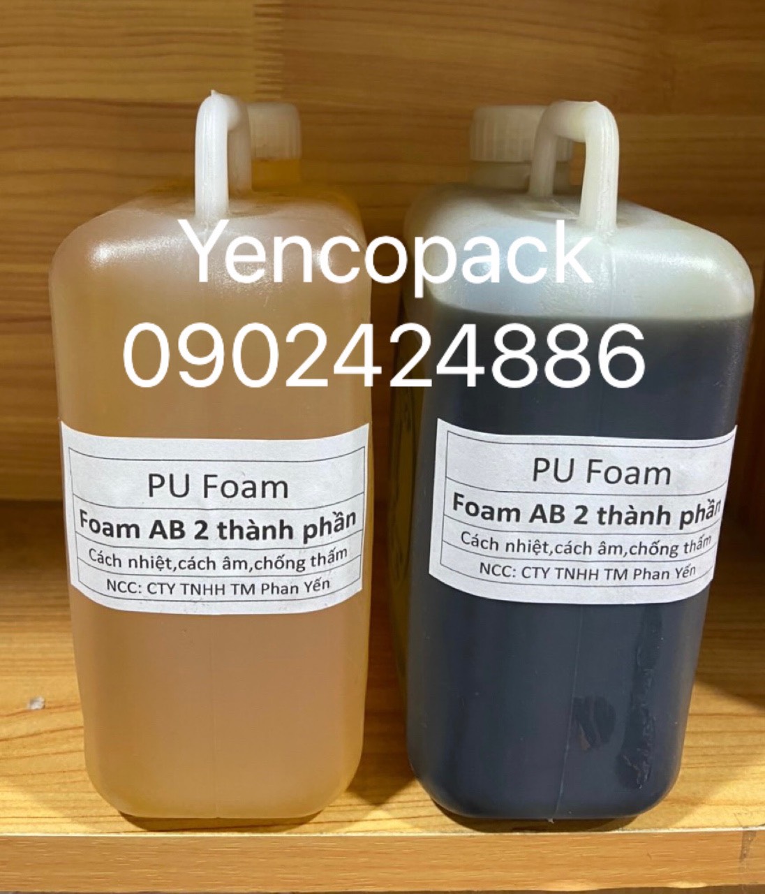 Foam PU hai thành phần.Polyurethane,Keo bọt nở cách nhiệt,trám bít khe nứt[ bộ 1kg]