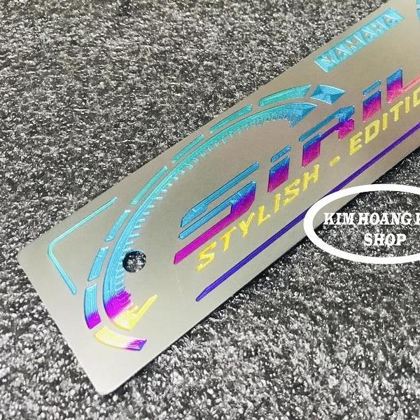 Bảng tên TiTanium điện phân gắn Sirius + 2 ốc Proti (100% Titan)