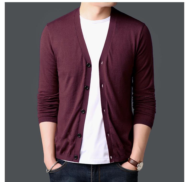 Áo khoác Cardigan thời trang cao cấp KHAVI KV05 - Nâu đỏ