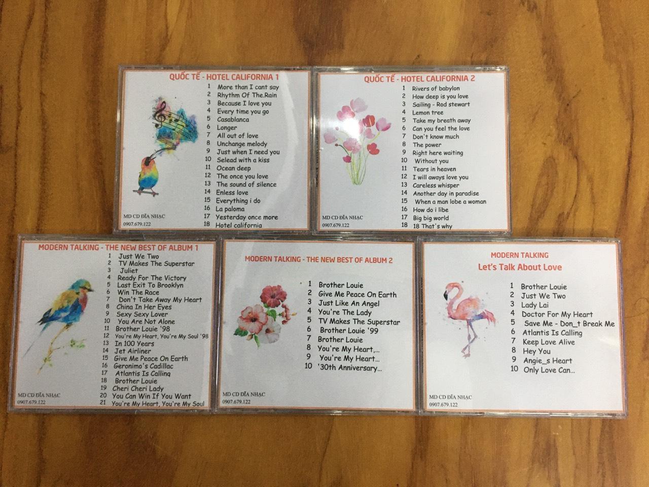 [MDCD] Bộ 5 Đĩa nhạc CD Quốc Tế chọn lọc