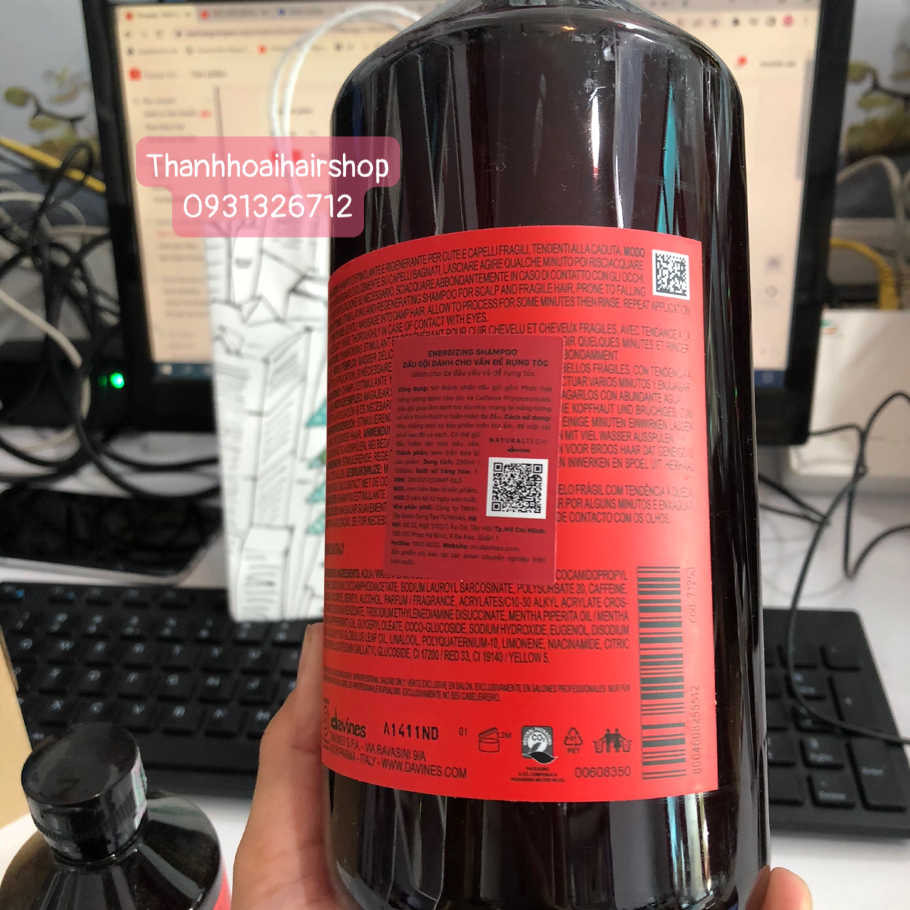 DẦU GỘI DAVINES ENERGIZING CHỐNG RỤNG TÓC 1000ML