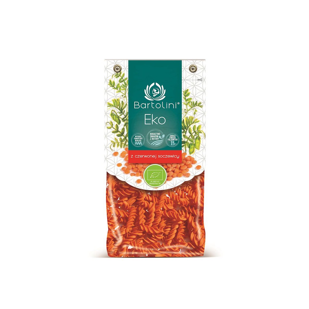 Mỳ Ý từ đậu lăng đỏ hữu cơ hiệu Bartolini 250g