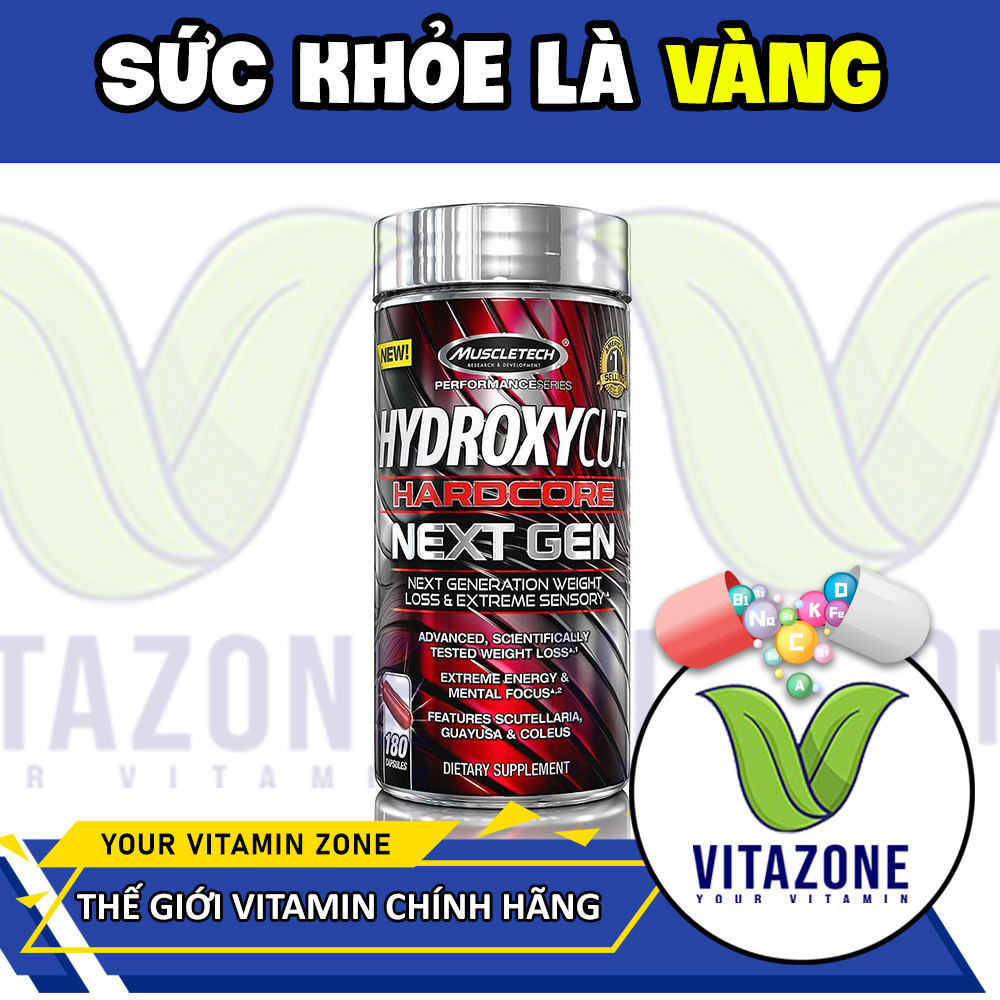 ĐỐT MỠ HYDROXYCUT NEXT GEN - HỖ TRỢ GIẢM MỠ TRONG TẬP LUYỆN