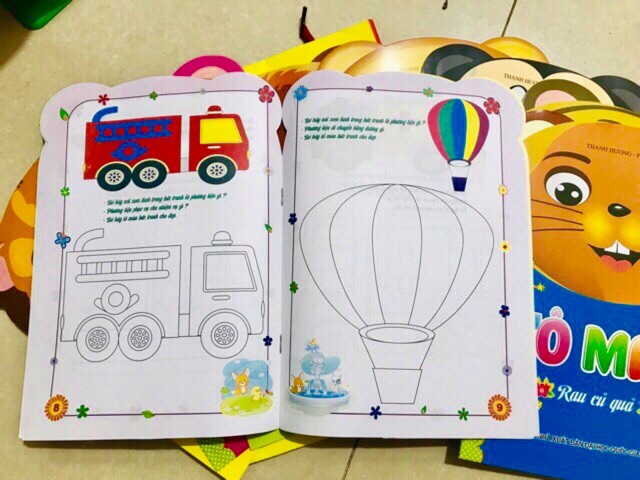 Set 4 quyển vở tập tô màu cho bé