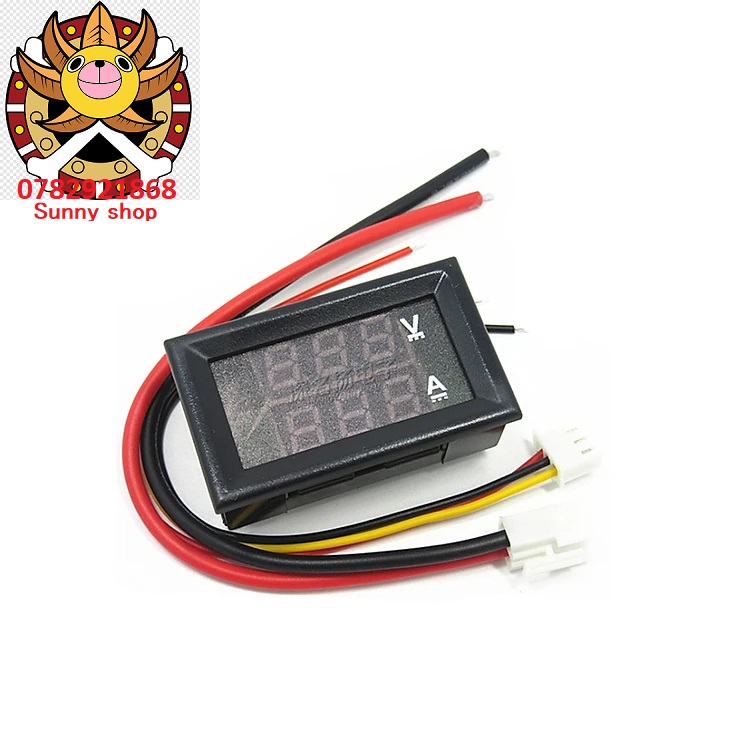 Đồng hồ đo và hiển thị dòng điện - ampe kế từ 10a, điện áp - vôn kế từ 0 - 100v dc một chiều kỹ thuật số