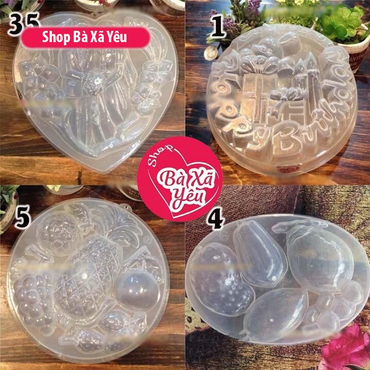 Bộ 4 khuôn rau câu 20cm