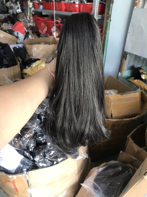 Tóc Giả Ngoặm Kẹp Ngắn Cúp Cao Cấp- Ảnh Thật