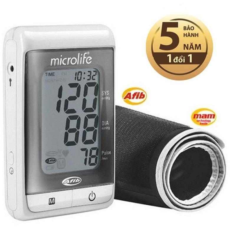 Máy đo huyết áp bắp tay Microlife A200 (Trắng phối xám)
