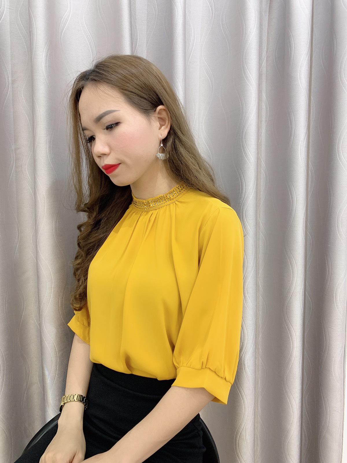 [XẢ KHO 3 NGÀY] Áo Sơ Mi Công Sở Nữ, Áo Sơ Mi Kiểu Cổ Đá