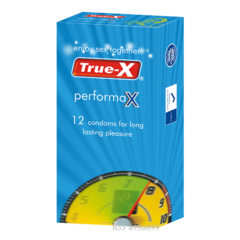 Freeship Combo 2 hộp Bao cao su True-X PerformaX- Extra time kéo dài thời gian ( 24 chiếc)