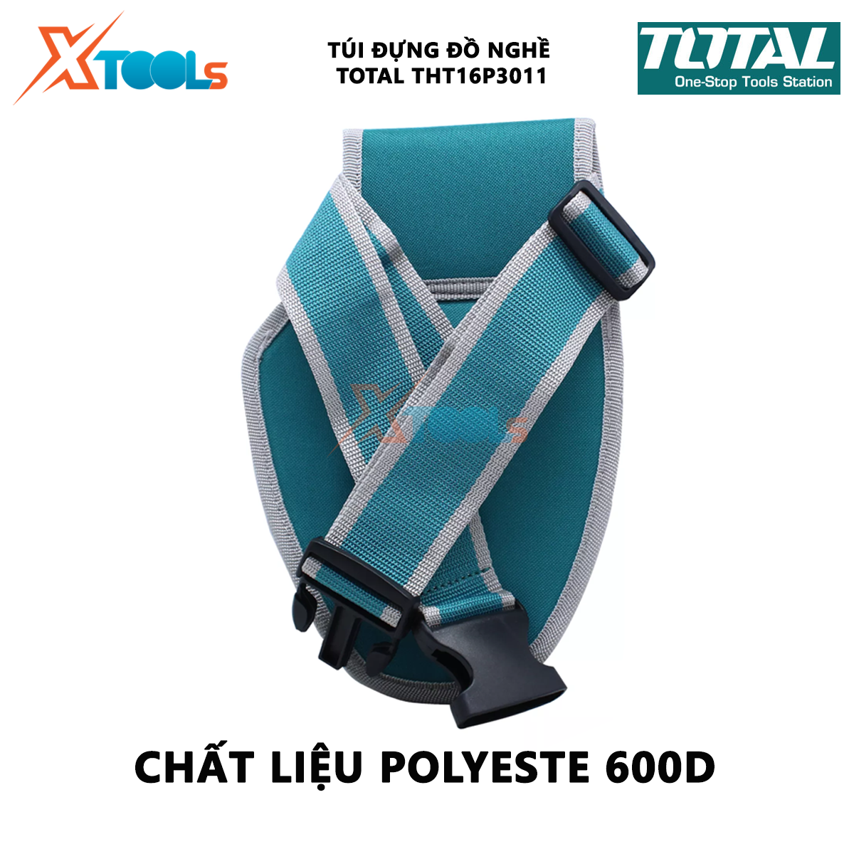 Túi đựng đồ nghề TOTAL THT16P3011 giỏ đựng công cụ kích thước L290xW190mm chất liệu polyeste 600D tải trọng tối đa 8kg XTOOLs