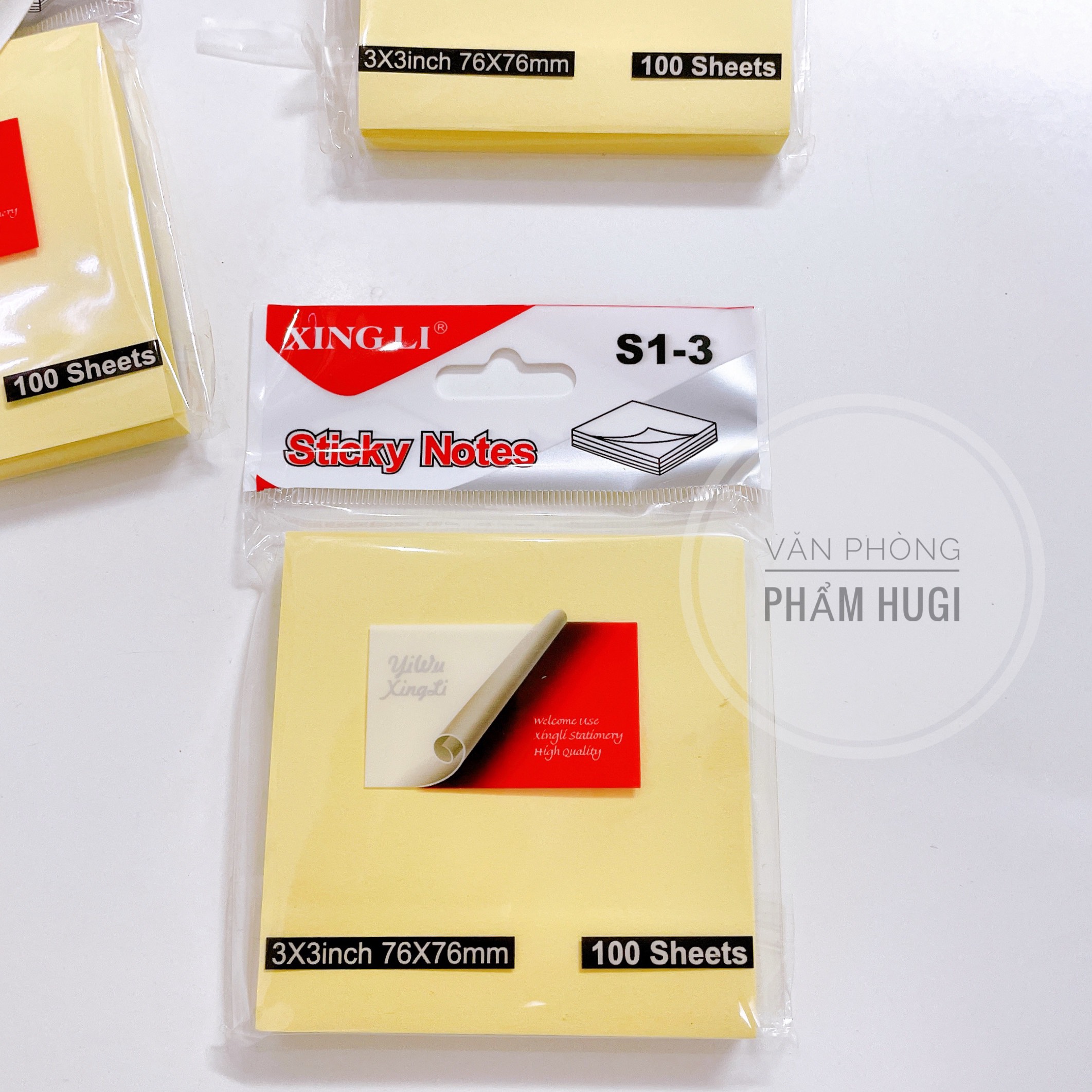Square gold sticky notes (76x76mm) approximately 100 sheets