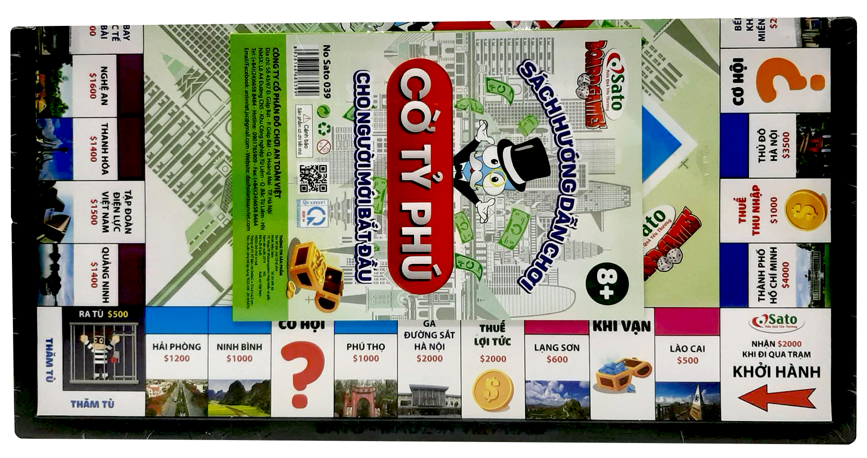 Cờ Tỷ Phú - Monopoly - bàn NHỰA cao cấp - Trò chơi rèn luyện tư duy tài chính