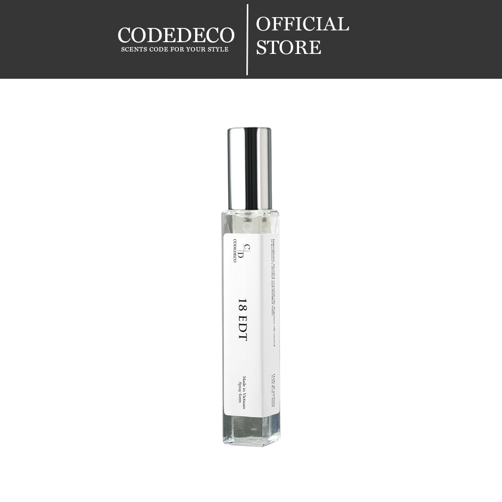 Tinh dầu nước hoa codedeco 18 edt 10ml, nam tính, tươi mát