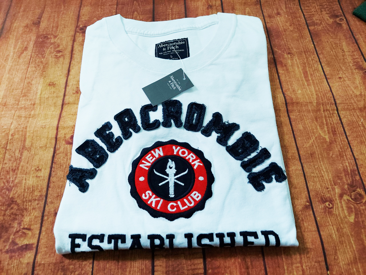 [HCM]Áo thun Abercrombie white N