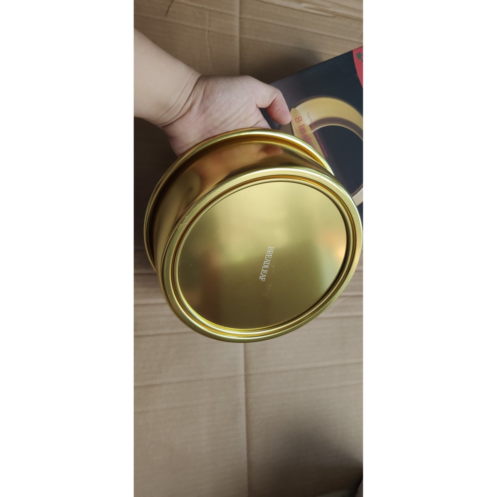 Khuôn Nhôm Vàng 8" Đế Rời Breadleaf