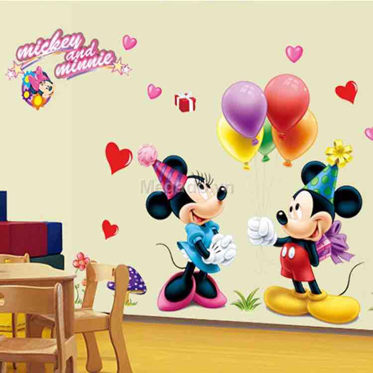 Decal tranh dán tường chuột mecky