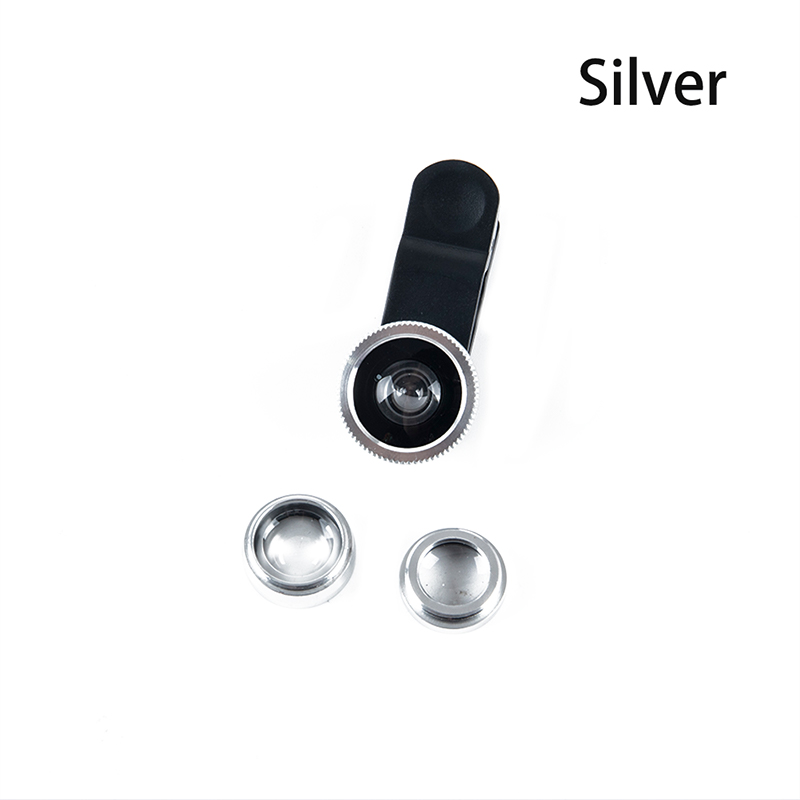 Thời trang Bộ Máy ảnh ống kính mắt cá Macro góc rộng 3 trong 1 Ống kính mắt cá điện thoại di động