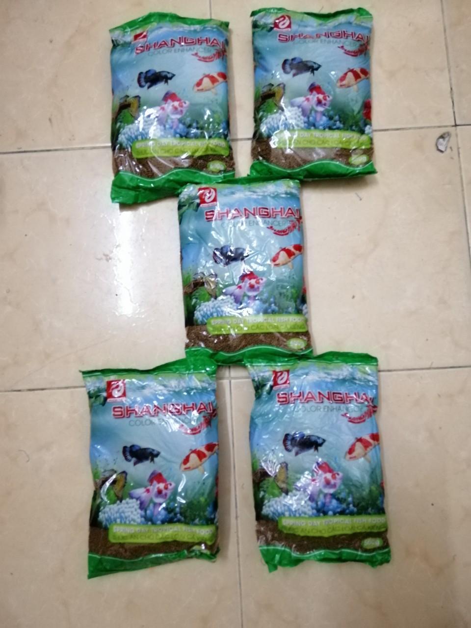 Combo 5 bịch thức ăn/cám cá shanghai 500g - cám cá cảnh