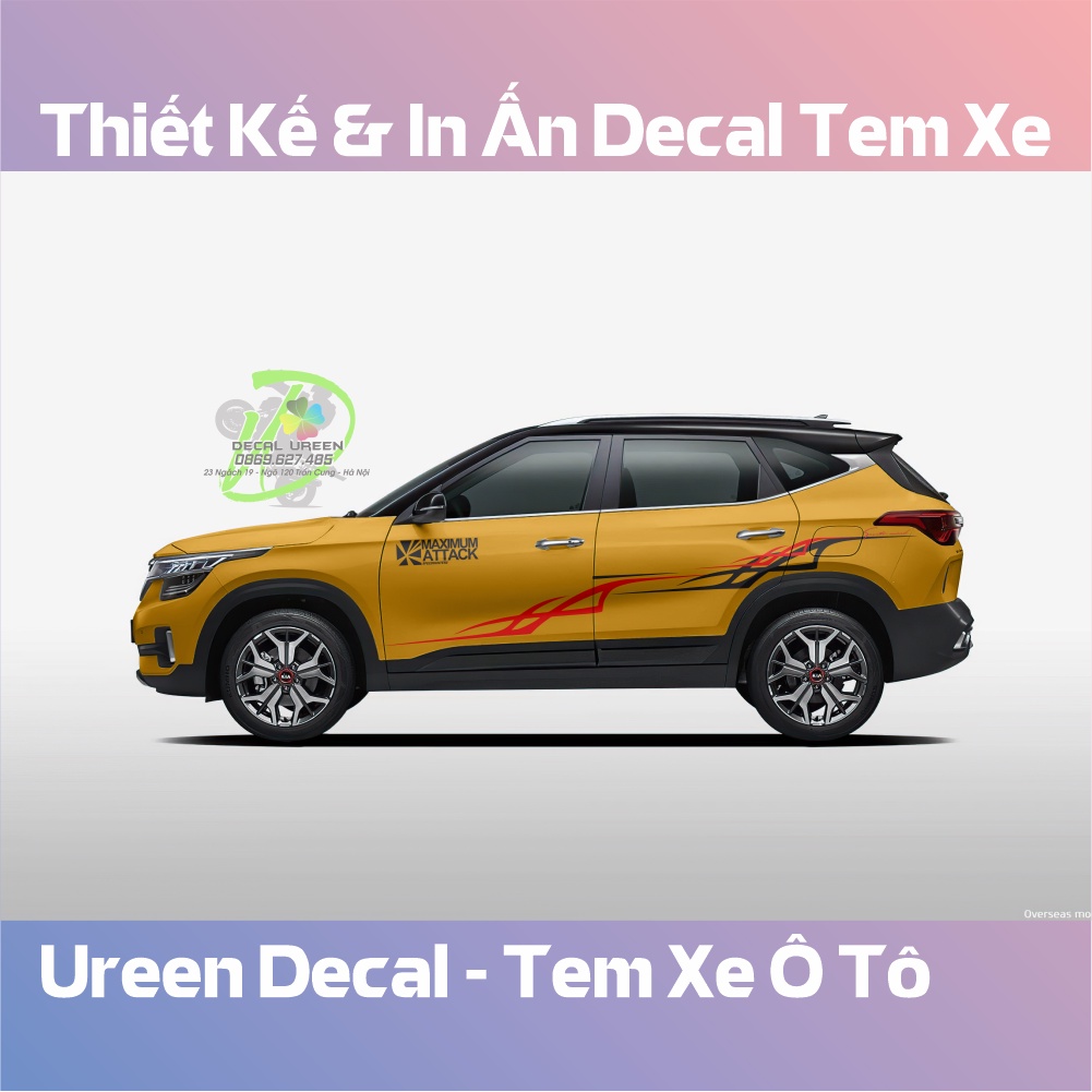 Decal Tem Xe SELTOS Mẫu 004