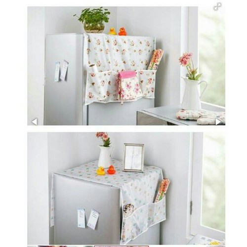 TẤM PHỦ TỦ LẠNH CÓ Ô ĐỂ ĐỒ