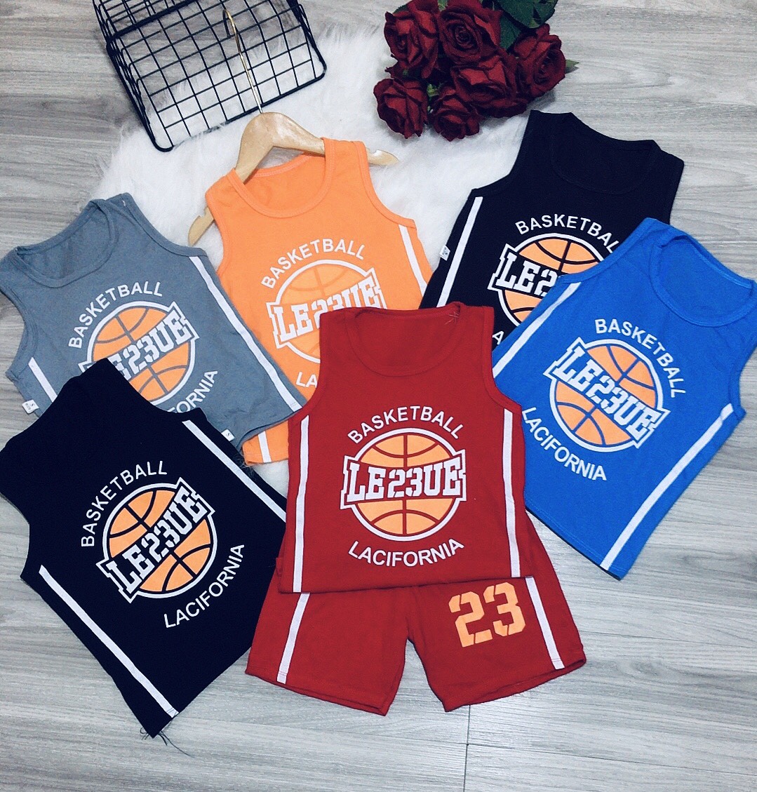 [MẪU MỚI] BỘ BA LỖ BASKETBALL SỐ 23 CHẤT COTTON MỀM MÁT CHO BÉ YÊU SIÊU CƯNG 8-18KG. VIDEO THẬT. BIBO BABY SHOP