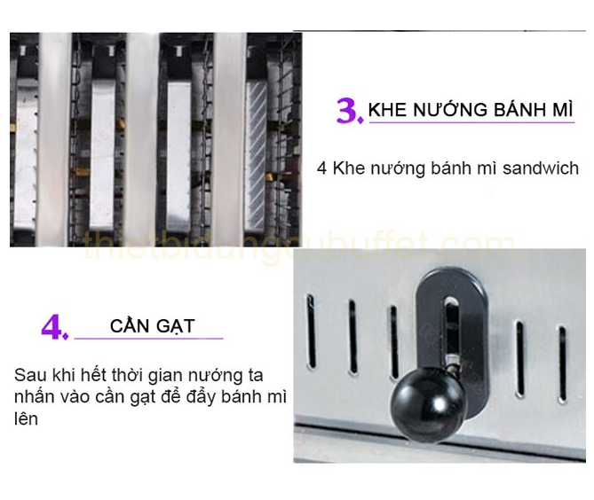 Máy nướng bánh sanwich 4 lát