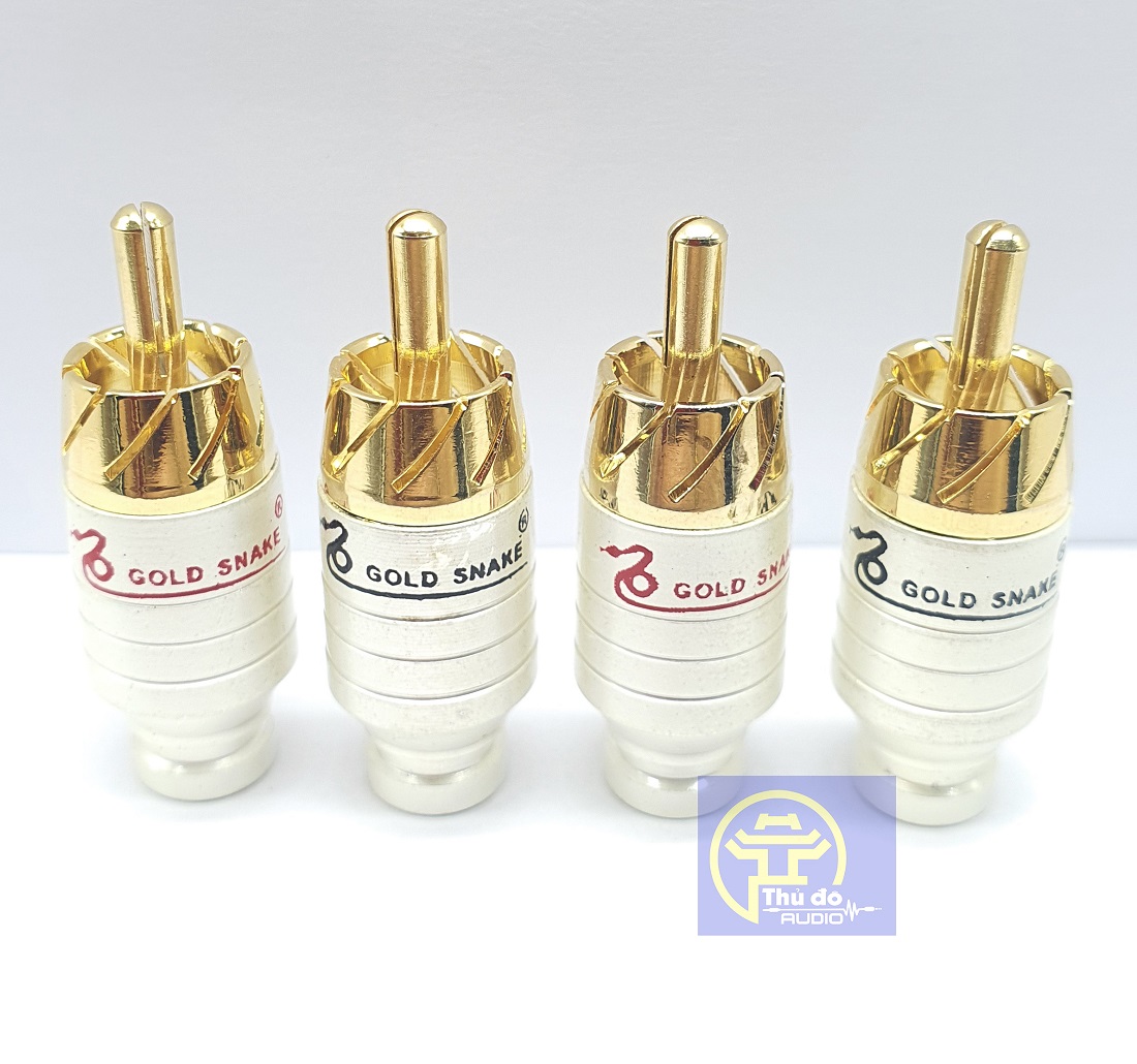 4 cái Jack AV Gold Snake | Jack RCA| Jack Hoa Sen | Jack Bông Sen