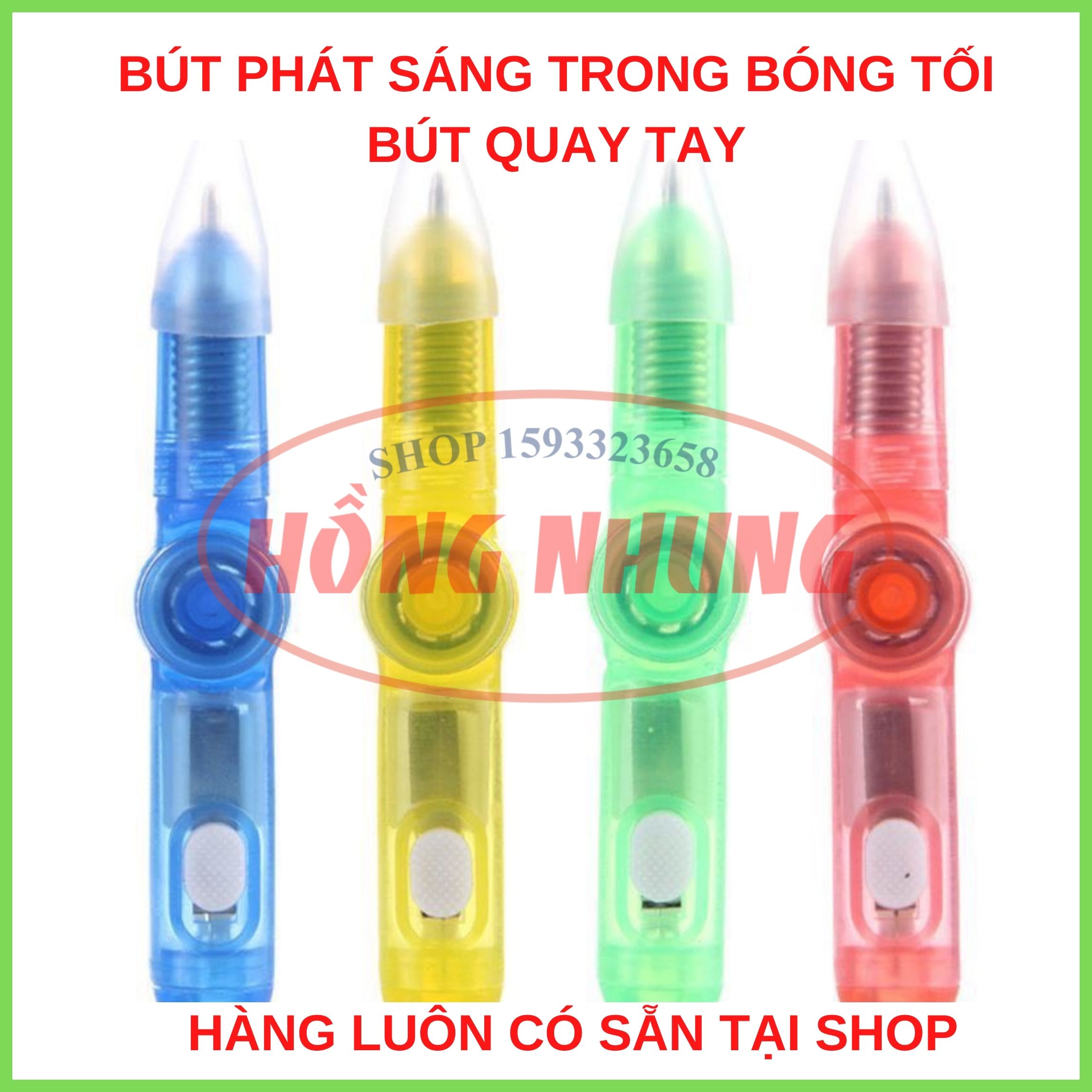 Hàng Mới Về] Bút Xoay Có Đèn Led, Hình Con Quay Phát Sáng ,Giúp Giảm Căng Thẳng Độc Đáo.