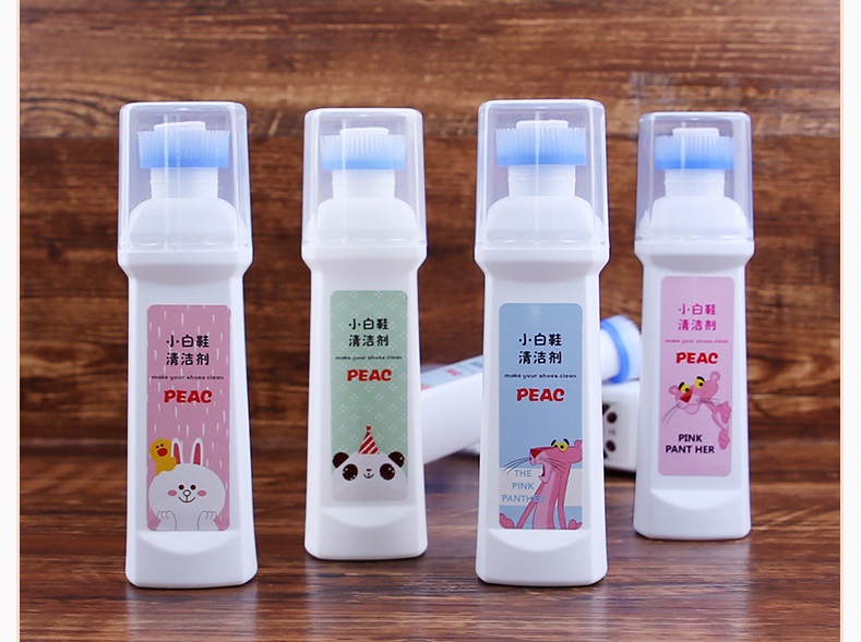 Chai Tẩy Trắng Giày Dép, Túi Xách Có Đầu Chùi Hình Thú Xinh