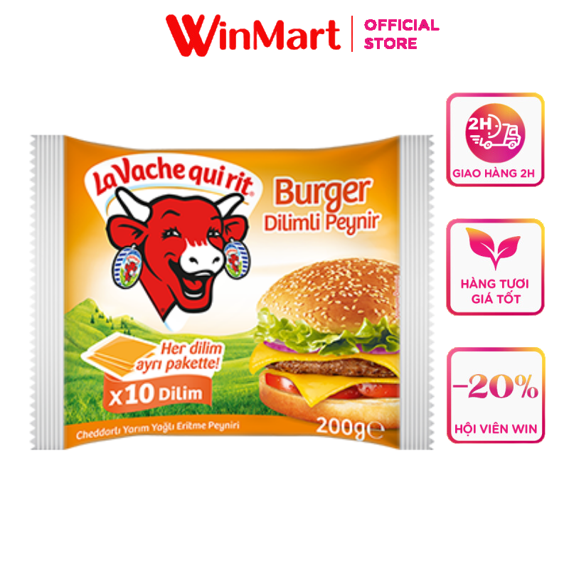 [Siêu thị WinMart] - CON BÒ CƯỜI P.mai sanwich cheddar G200g