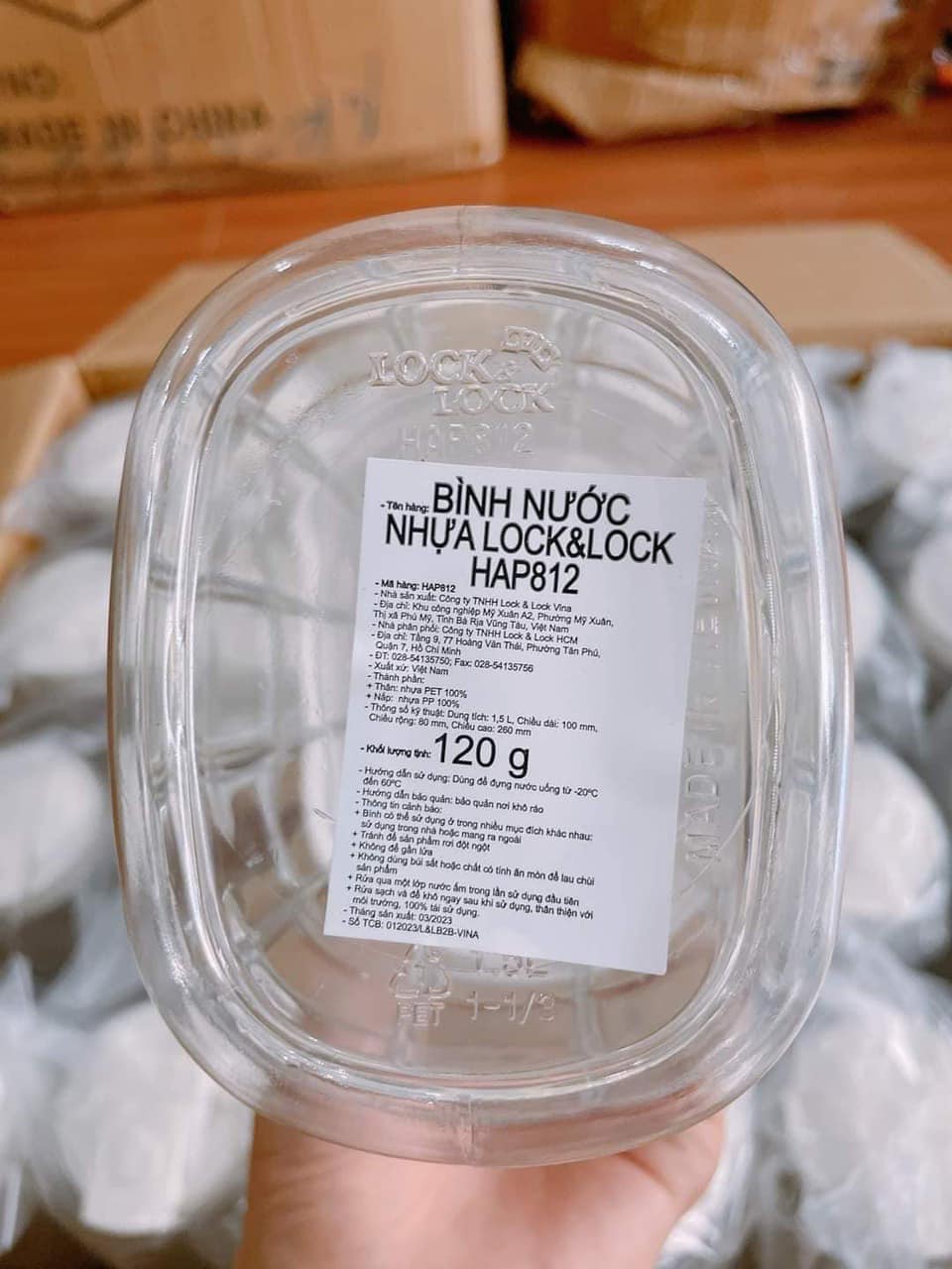 Bình đựng nước PET 1 lít Lock&Lock HAP810