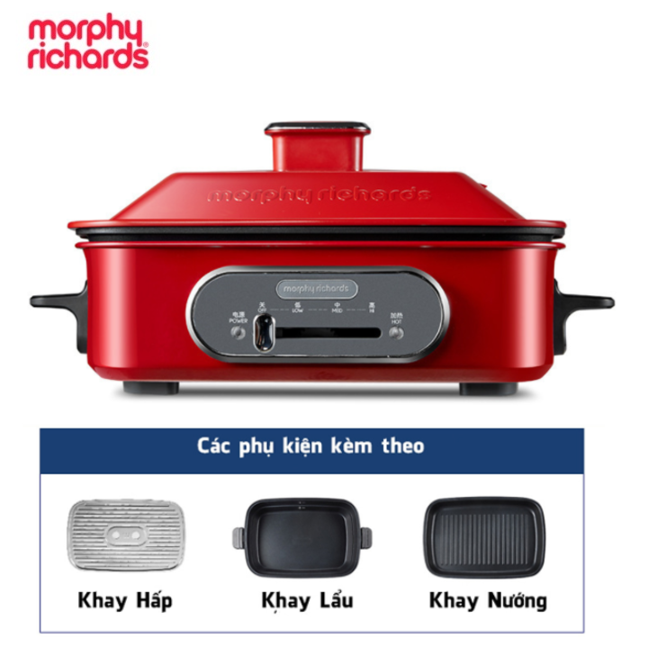 Bộ nồi lẩu nướng đa năng cao cấp Morphy Richards MR9088 công suất 1400W