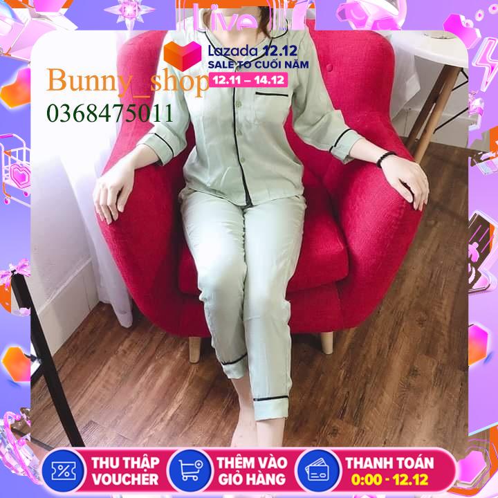 Đồ bộ mặc nhà, đồ bộ pizama lụa, chất lụa tơ mềm mịn
