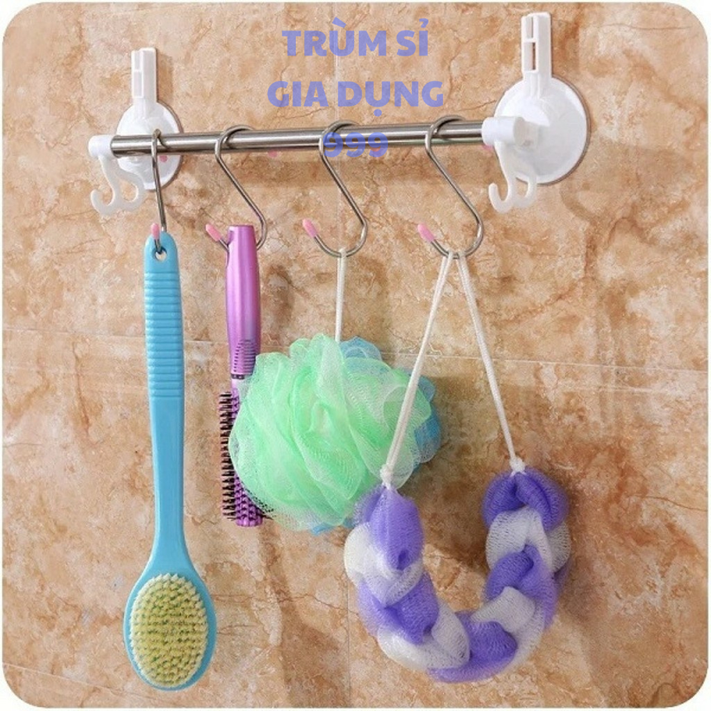 Combo 4 móc hình chữ S treo đồ đóng gói trong vỉ, móc treo đồ đa năng inox chắc bền đẹp