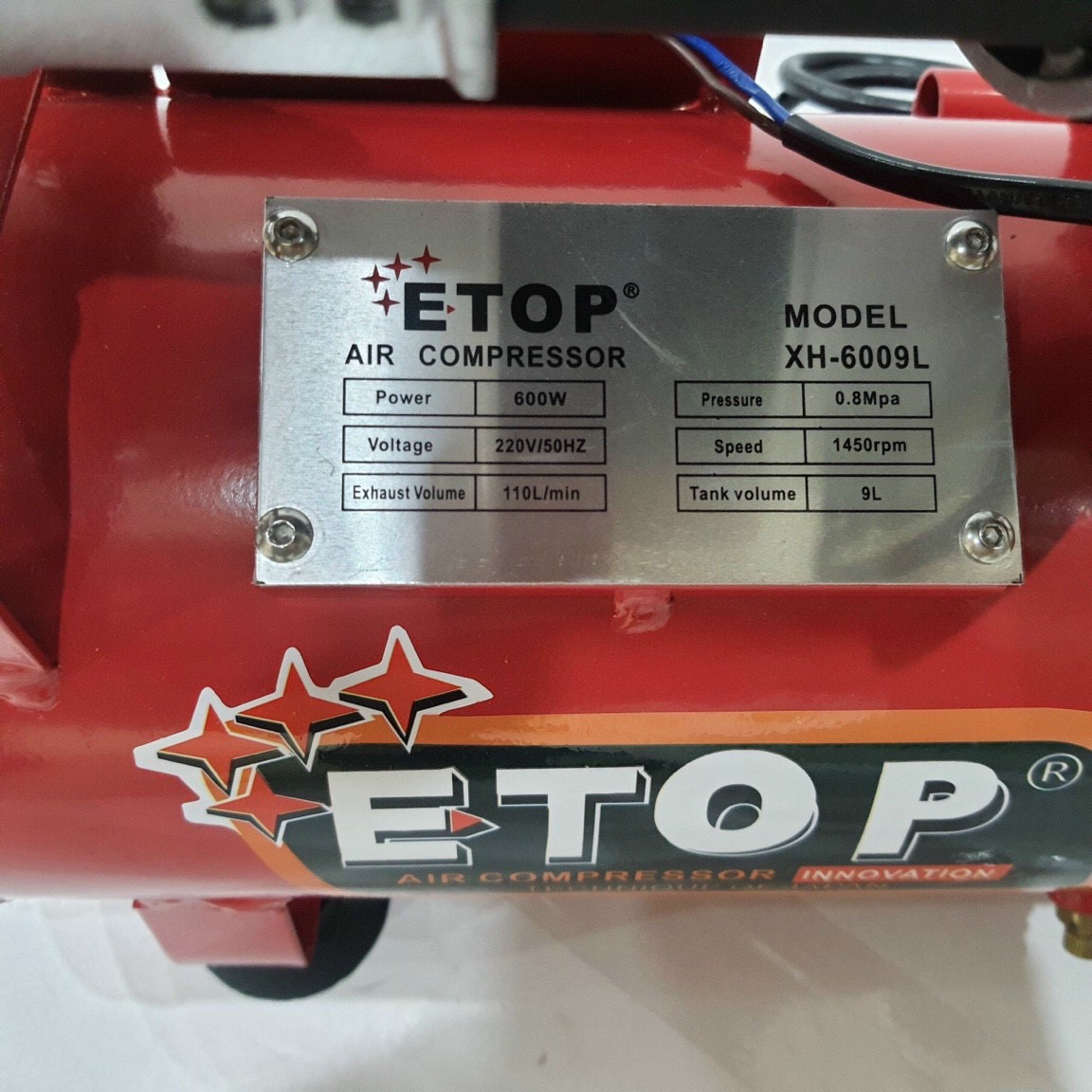 MÁY NÉN KHÍ KHÔNG DẦU ETOP 9L