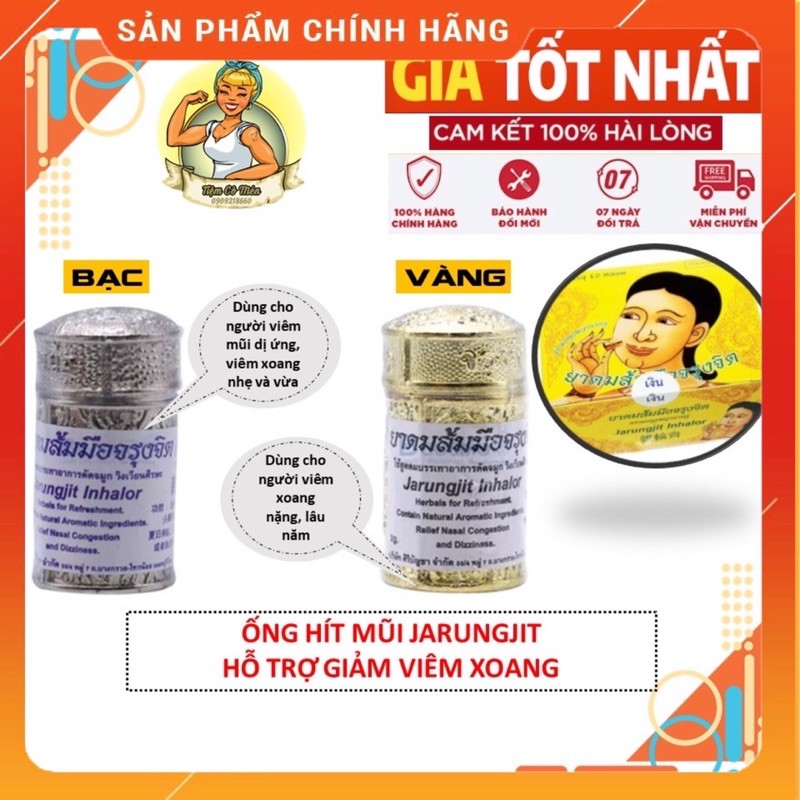 Ống Hít Xoang Bạc/Vàng Thảo Dược Thái Lan
