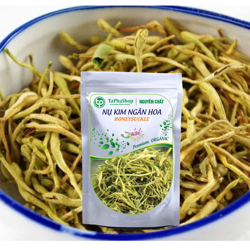 [Hàng mới về] Nụ kim ngân hoa khô túi lớn loại 1kg- tấn phát - Sản phẩm cao cấp chuyên dùng để pha trà thơm ngon và bổ dưỡng