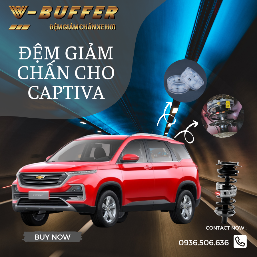 [Chevrolet Captiva] Đệm cao su giảm chấn cho ô tô- Bộ 4 chiếc