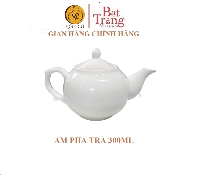 Ấm pha trà Bát Tràng, loại nhỏ 300 ml