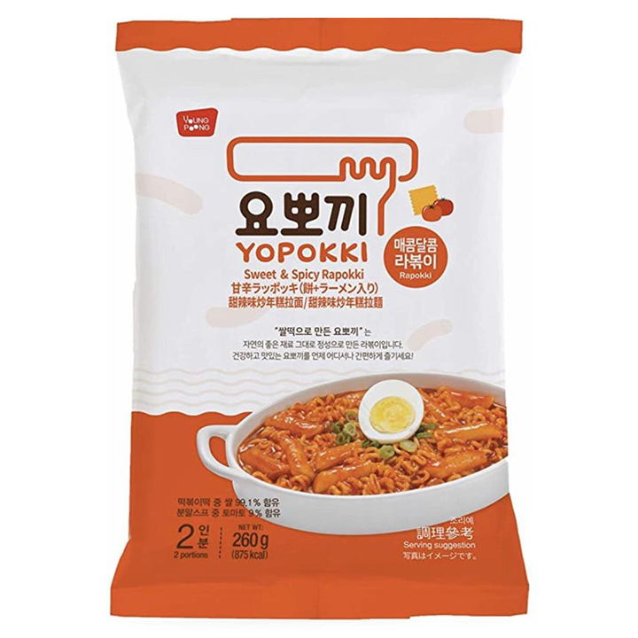 Bánh gạo & Mì Rapokki Vị Cay Ngọt Nhập Khẩu Hàn Quốc (260g/gói)
