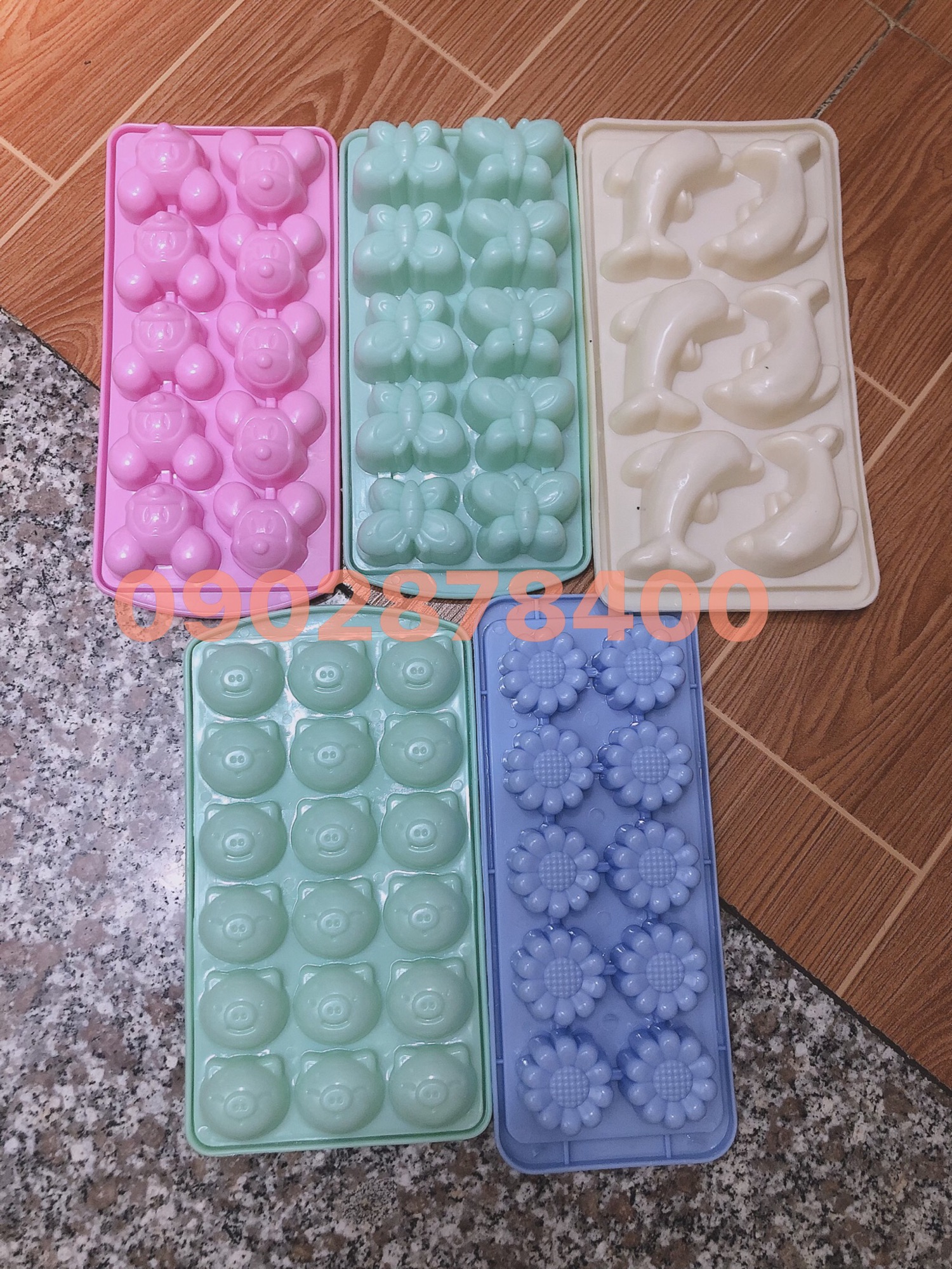 [HCM]Combo 5 khuôn rau câu hình chuột Micky Vĩnh Trường
