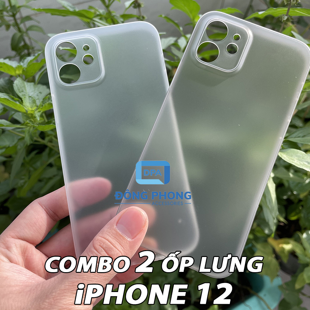 Combo 2 Ốp Lưng Trong Nhám Unibody iPhone 12 Siêu Mỏng