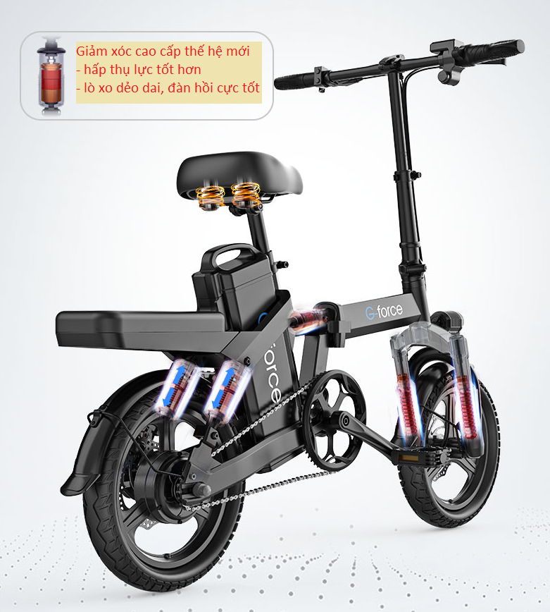 Xe đạp điện gấp gọn G force D14 cao cấp mẫu mới 2023