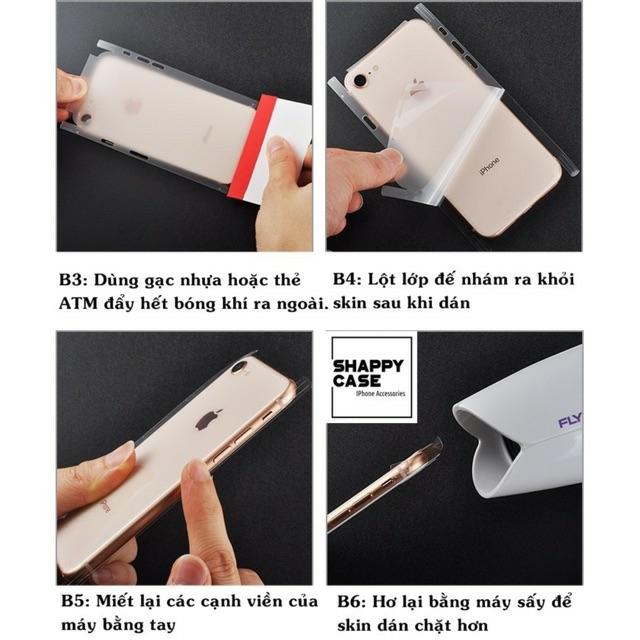 Miếng dán bảo vệ mặt lưng Film PPF cho iphone 7Plus/8Plus(mặt lưng bo viền máy)