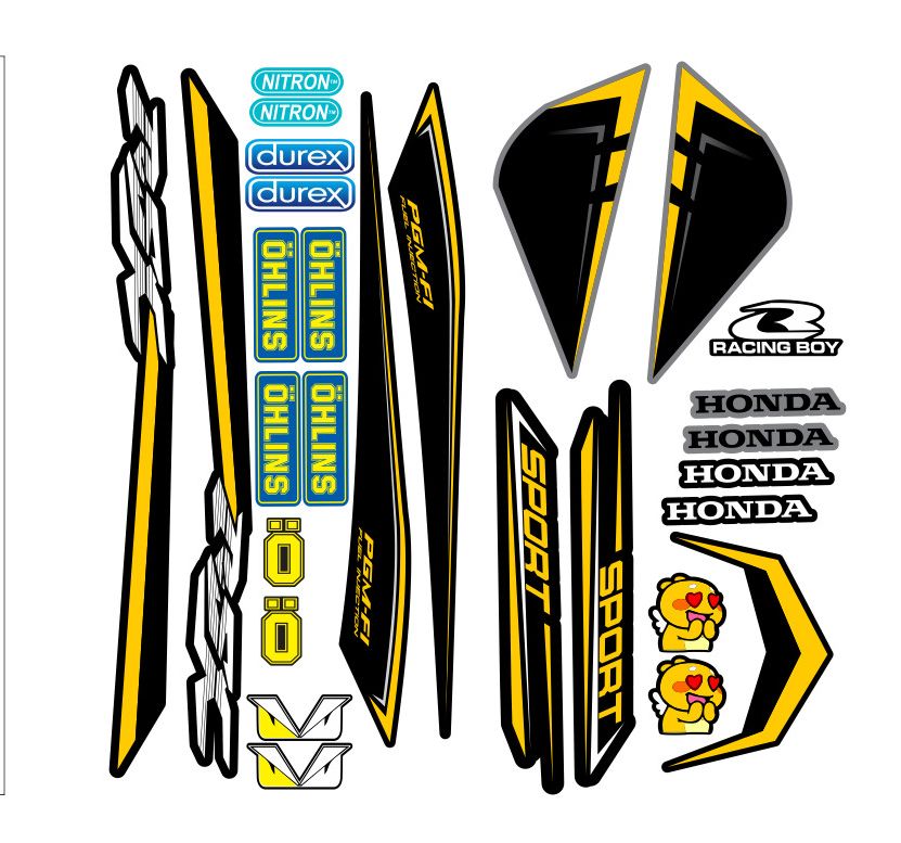 tem rời wave rsx fi 2020, decal 3 lớp
