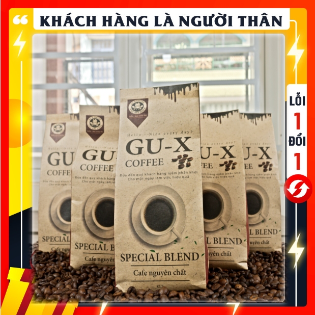 [HCM]Cà phê Rang Xay Robusta 100% nguyên chất- GU-X COFFEE- 500gr