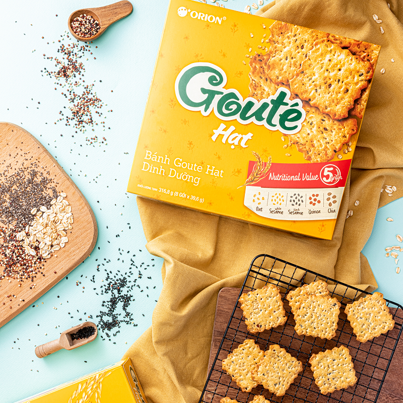 Combo 4 Hộp Bánh Goute Hạt Dinh Dưỡng (316,8g x 4)