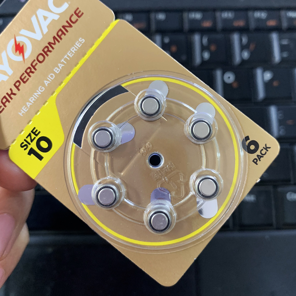 Pin máy trợ thính Rayovac PR70, Pin A10 ( vỉ 6 viên )